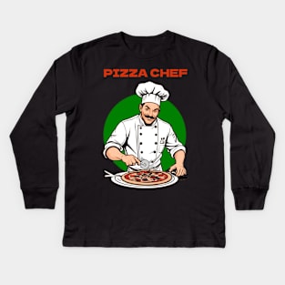 PIZZA CHEF Kids Long Sleeve T-Shirt